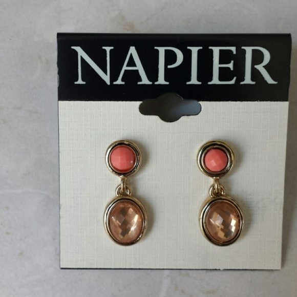 NWT Napier Pink Earrings - Picture 1 of 7